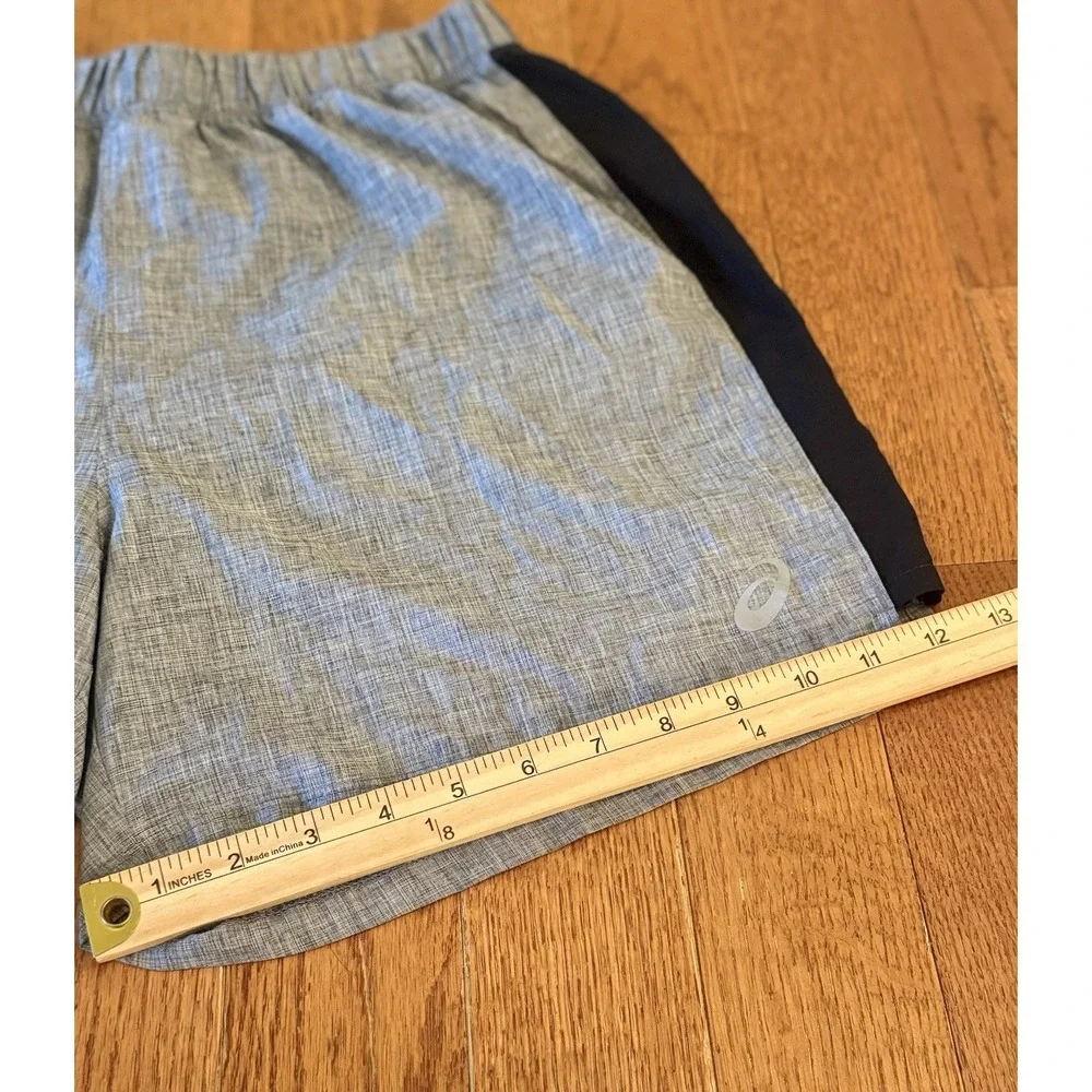 Asics DRY Ready Set Gym Running Shorts Mens Large Brief Lined Zip Pocket Active